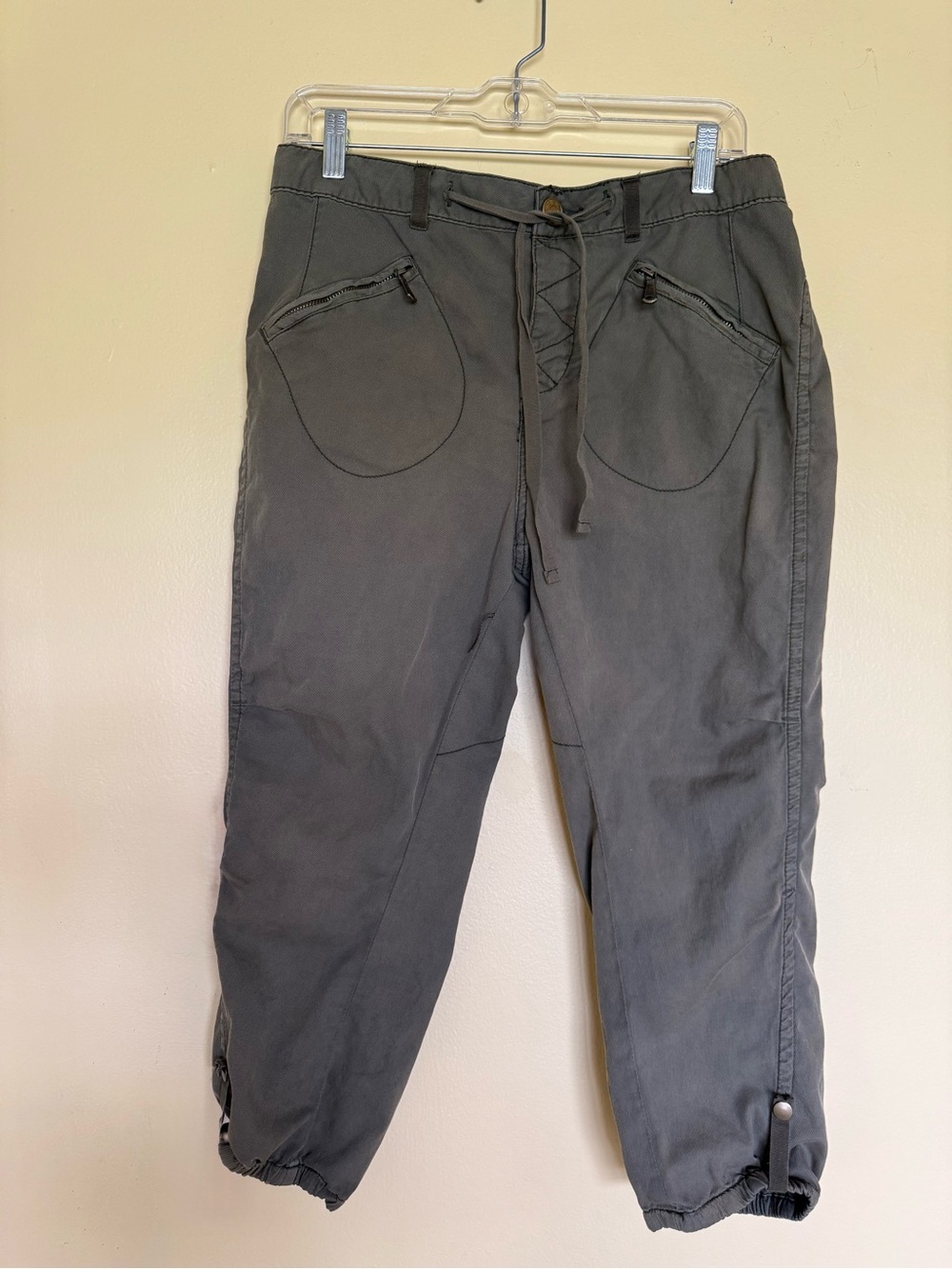 Free People Women's Olive Drawstring Cargo Joggers size 4